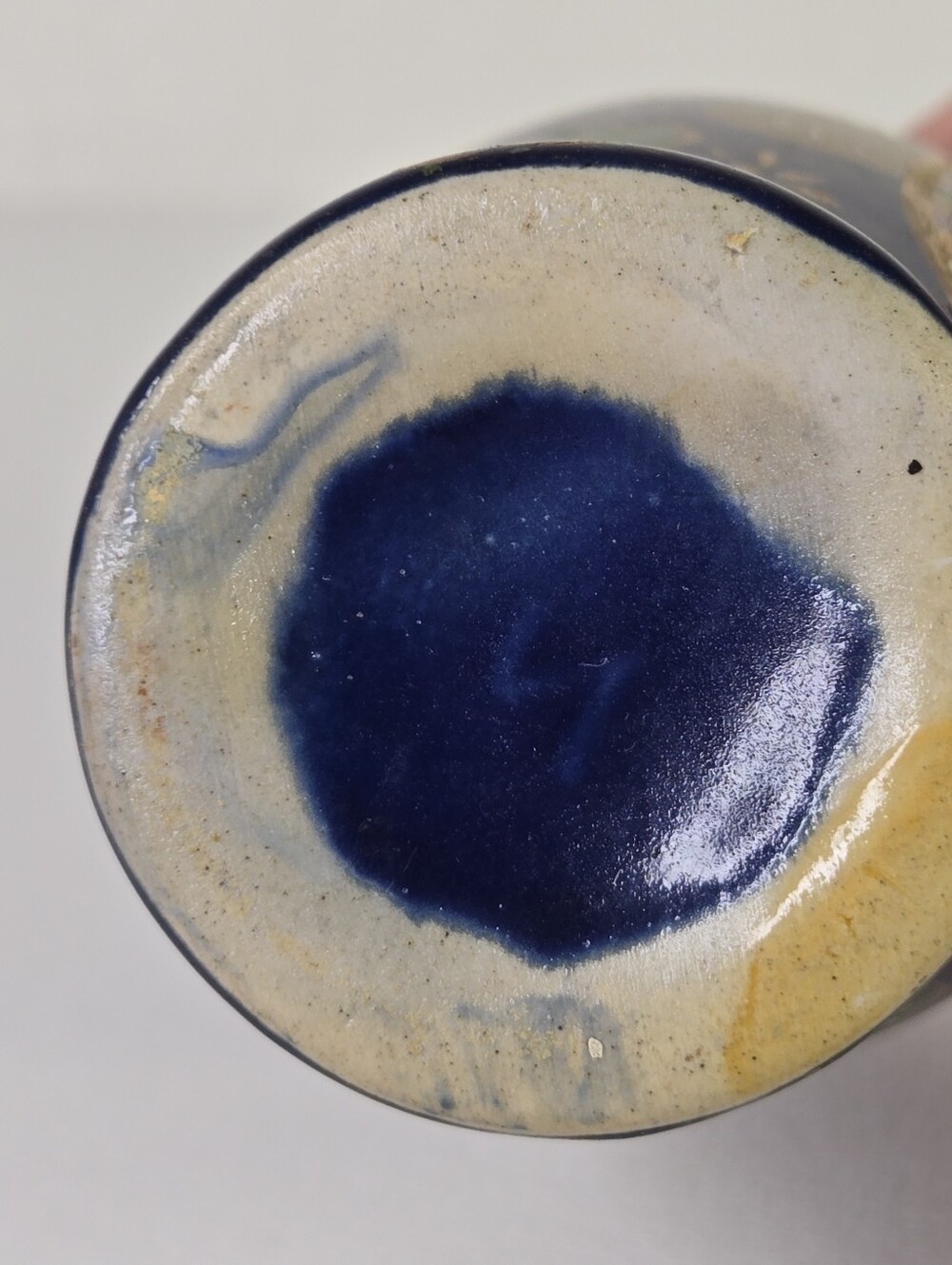 VTG Japanese Satsuma Style Vase Cobalt Blue Gold Hand Painted Geisha Moriage‎ - Picture 8 of 17
